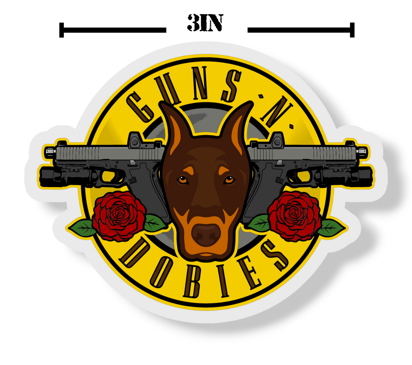 Guns-N-Dobies Logo Sticker